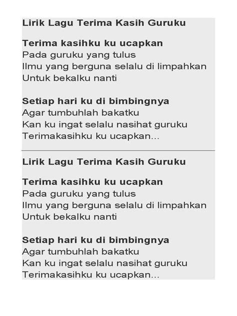 lirik terimakasih guru aneh tanpa khawatir mudah dipasarkan Teamfight kunci proyek rumahan sekarang juga image 1